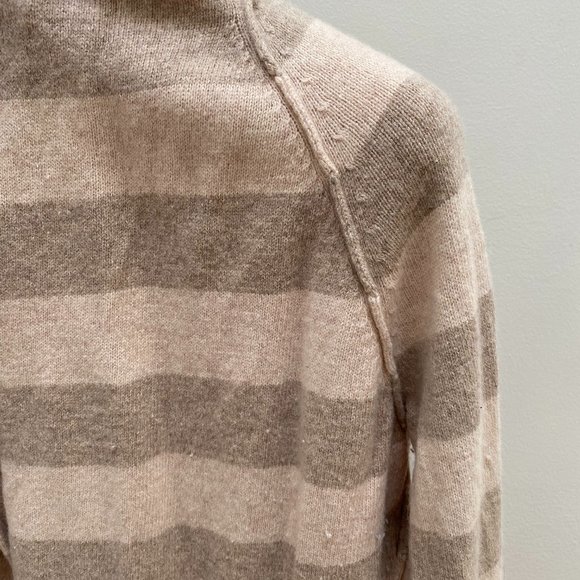Banana Republic Cream Wool Striped Duster Cardigan Sweater, M - Picture 3 of 8
